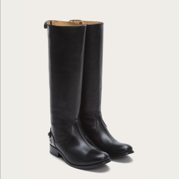 NEW Frye Melissa Button‎ Back Zip Leather Boots - Picture 1 of 11